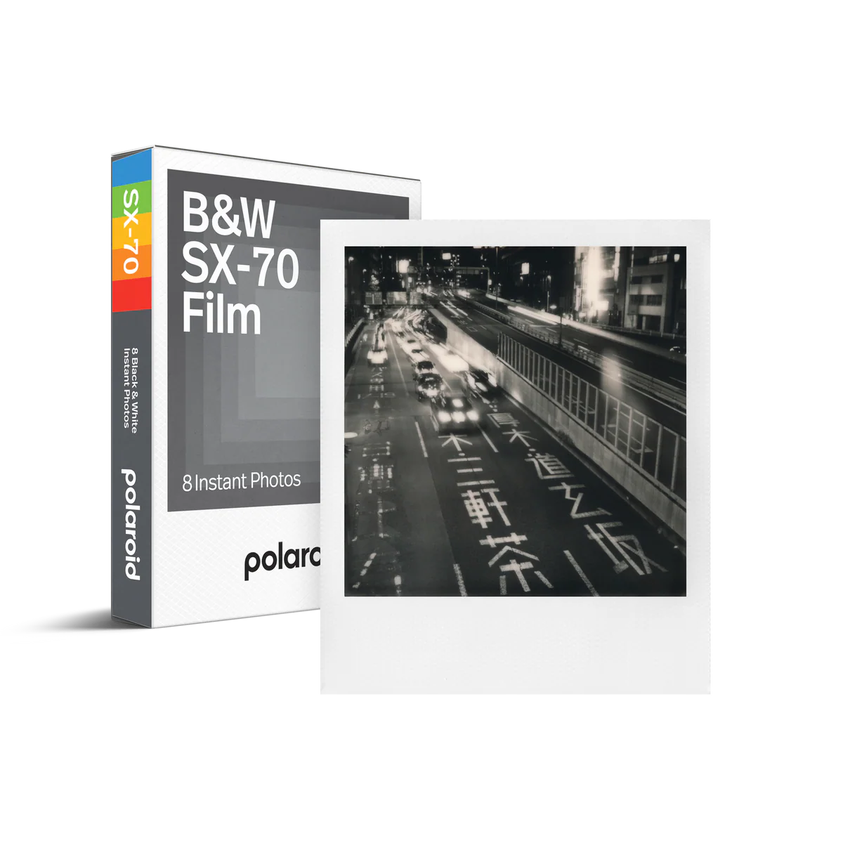 Polaroid B&W SX-70 Film – White Frame – product main image