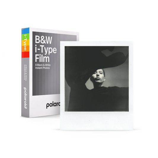 Polaroid B&W i-Type Film – White Frame – product main image