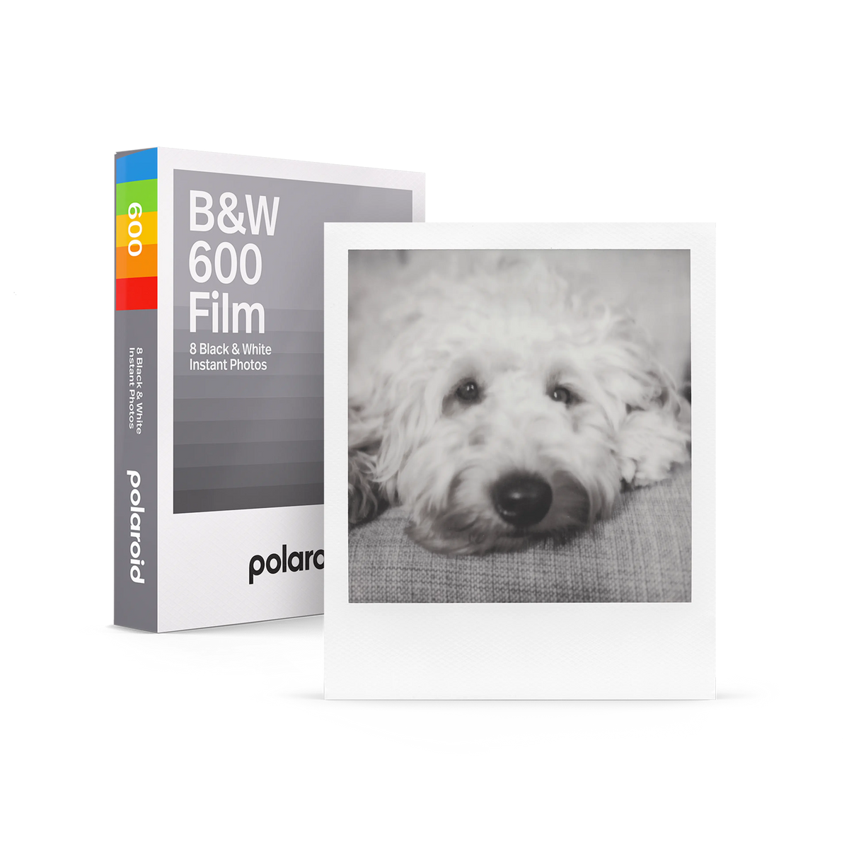 Polaroid B&W 600 Film – White Frame – product main image